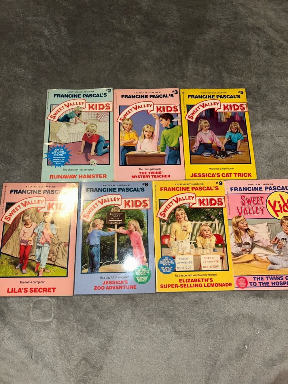 Sweet Valley Kids: Lot Of 7 Books By Francine Pascal, PB, #2, 3, 5, 6, 8, 9 & 20
